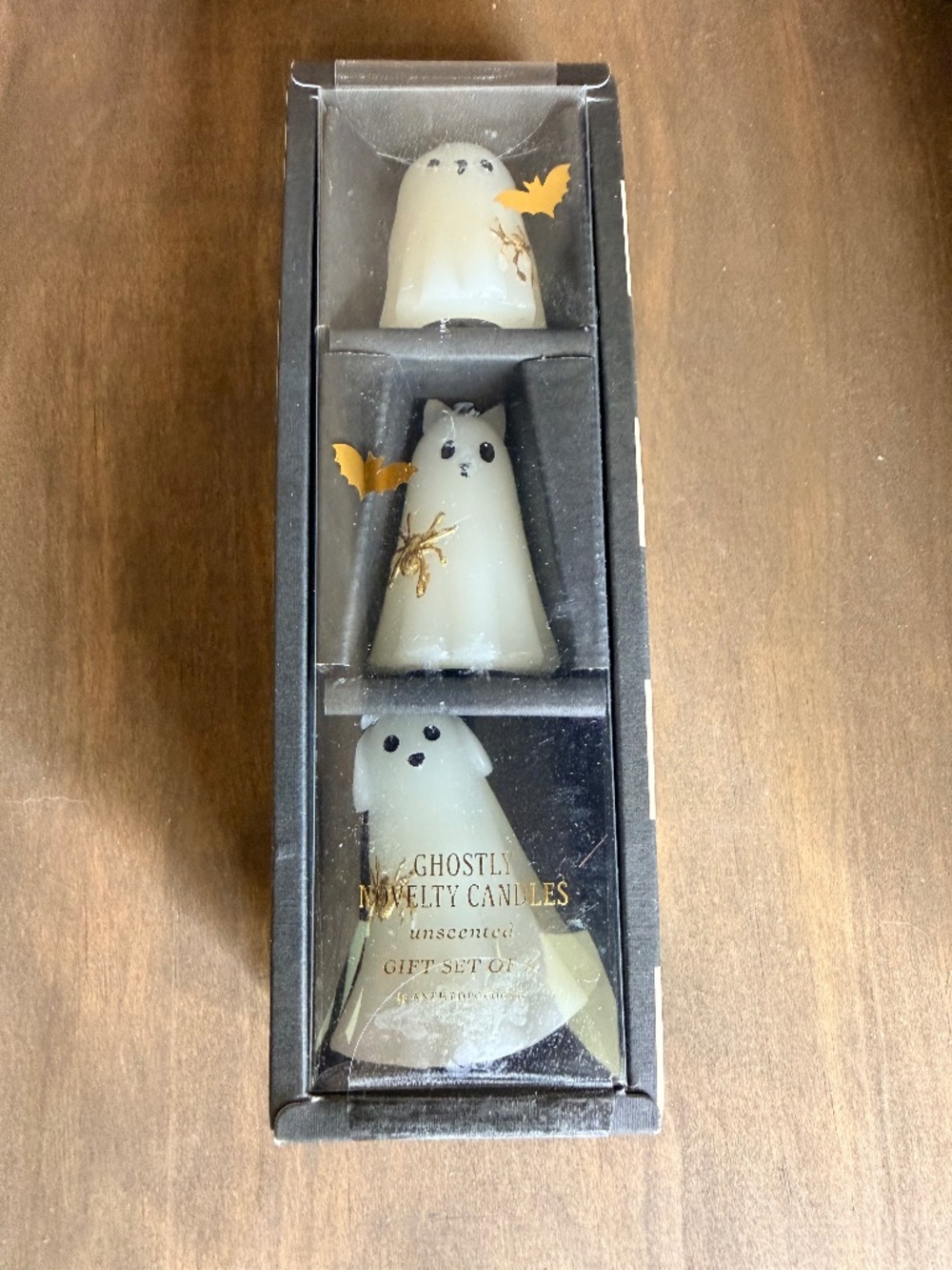 NWT Anthropologie Animal Ghosts Shaped Candle Set Halloween Decor